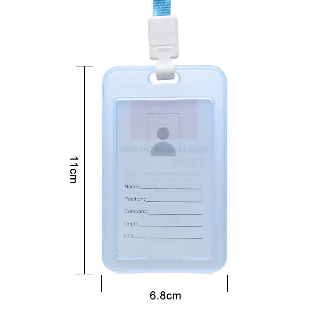 Funda transparente para tarjetas de crédito, Protector de doble cara para tarjetas de identificación, autobús y Banco, unisex, 1 unidad
