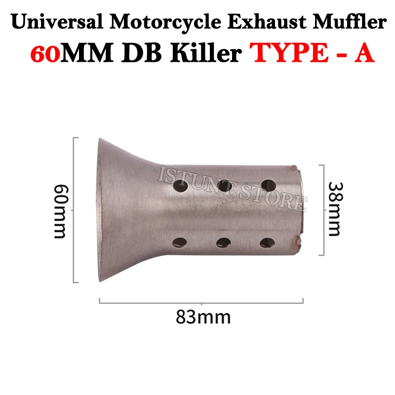 60mm 51mm DB Killer Universal Motorcycle Yoshimura Exhaust Flow Silencer Noise Sound Eliminator Moto Escape Muffler Slip On