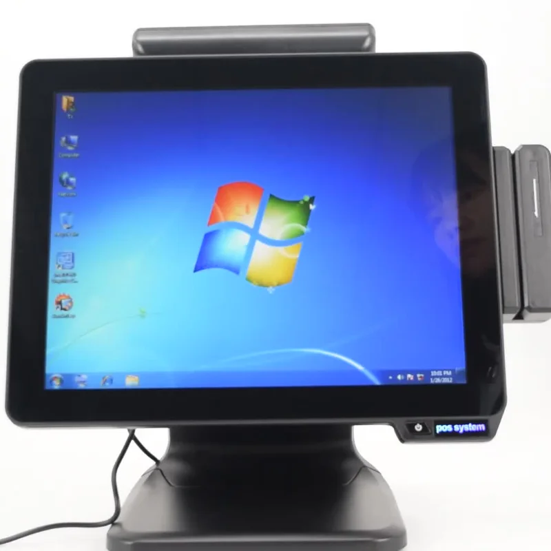 system Black dual screen 15inch capacitive touch cash register pos systems