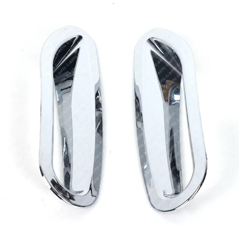 1Pair Car Chrome Silver Rear Trim Molding Car Decorations Fog Light Lamp Cover For Nissan Rogue X-Trail (T32) 2014 2015