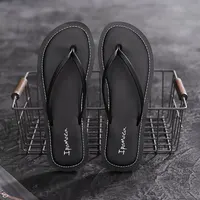 Leather Flip Flops Women's Summer Fashion Wear Non-slip Beach Sandals New Beach Simple Tide Brand Slippers - Image 6