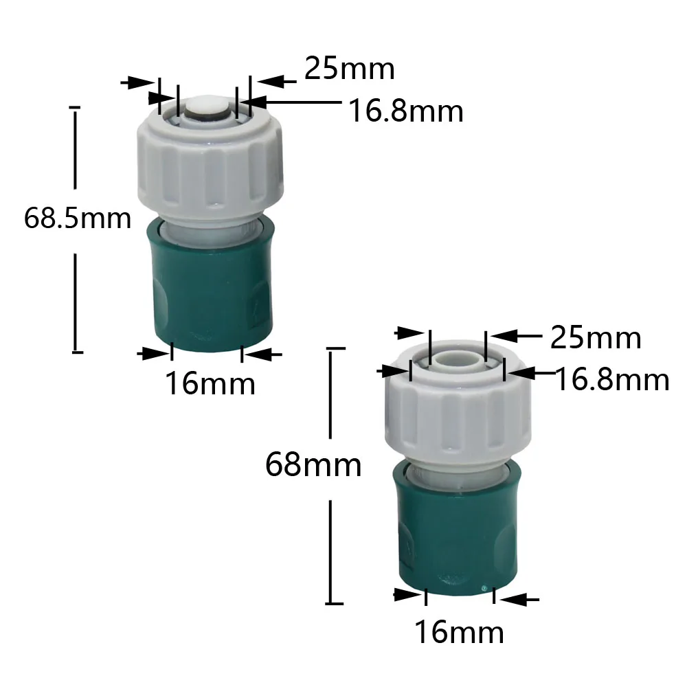 Manguera de jardín de 1/2 y 3/4 pulgadas, conector rápido de parada de agua, juntas de tubo de 16/20mm para aspersores de riego por goteo de