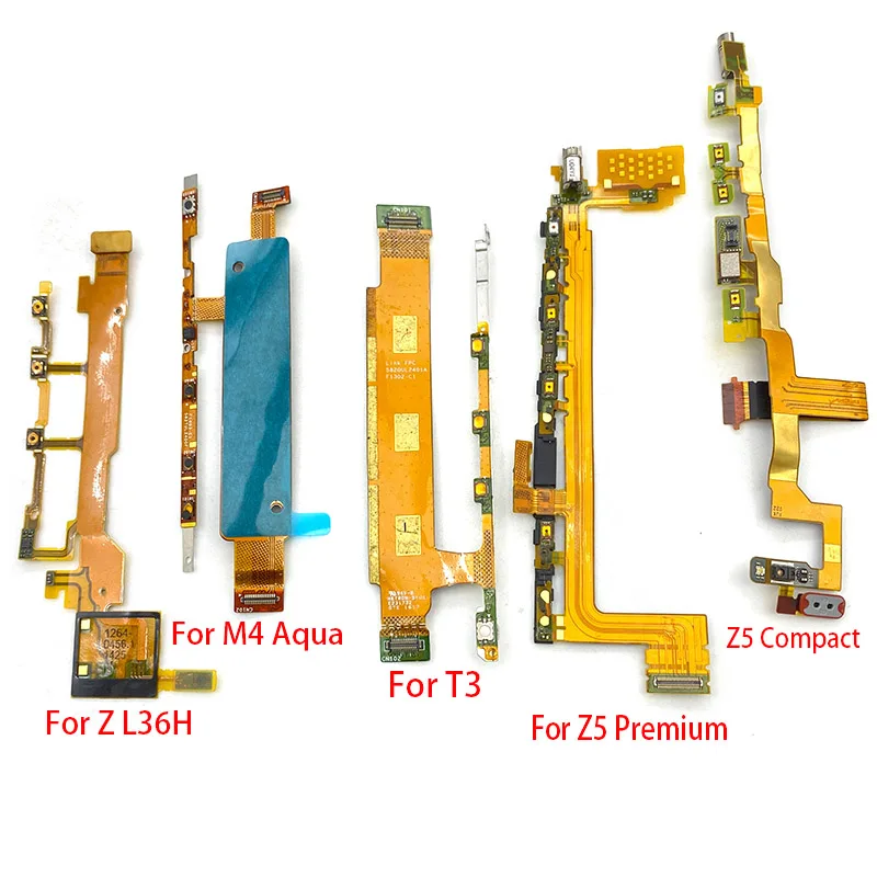 Power On Off  Volume Button Side Key Flex Ribbon For Xperia M4 Aqua T2 T3 Z Ultra Z1 Z2 Z3 Compact Z5 Premium