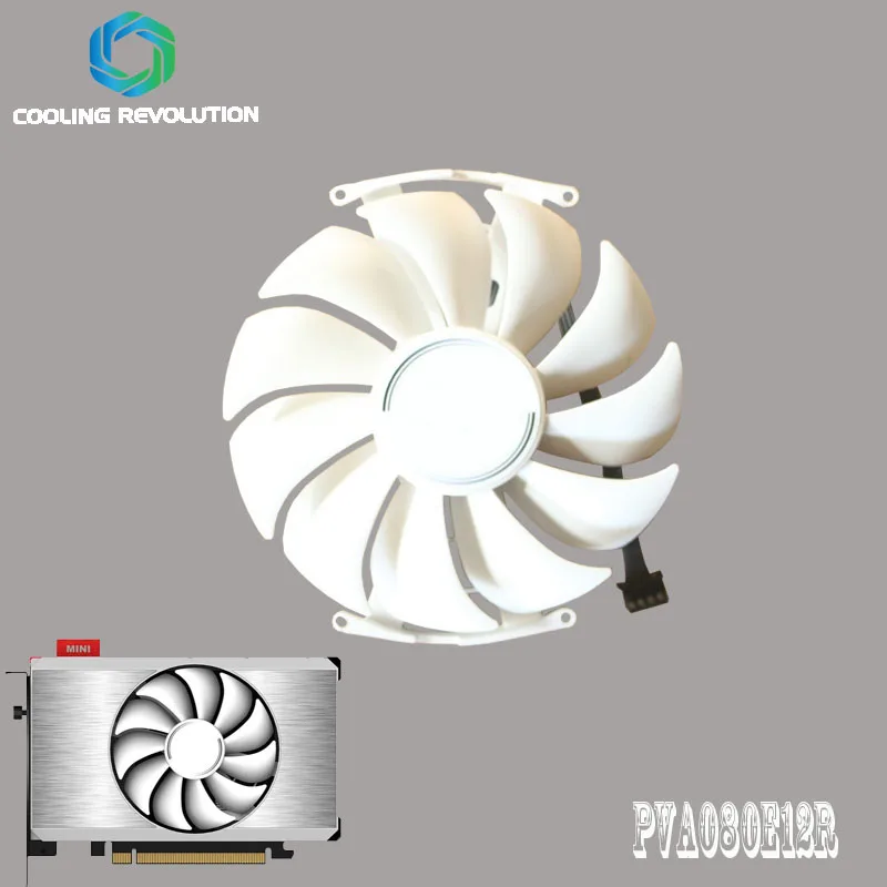 

PVA080E12R RTX3060 Mini RTX3060Ti Mini DC12V 0.50A Graphics fan for iGame RTX 3060 Mini RTX 3060 Ti Mini OC