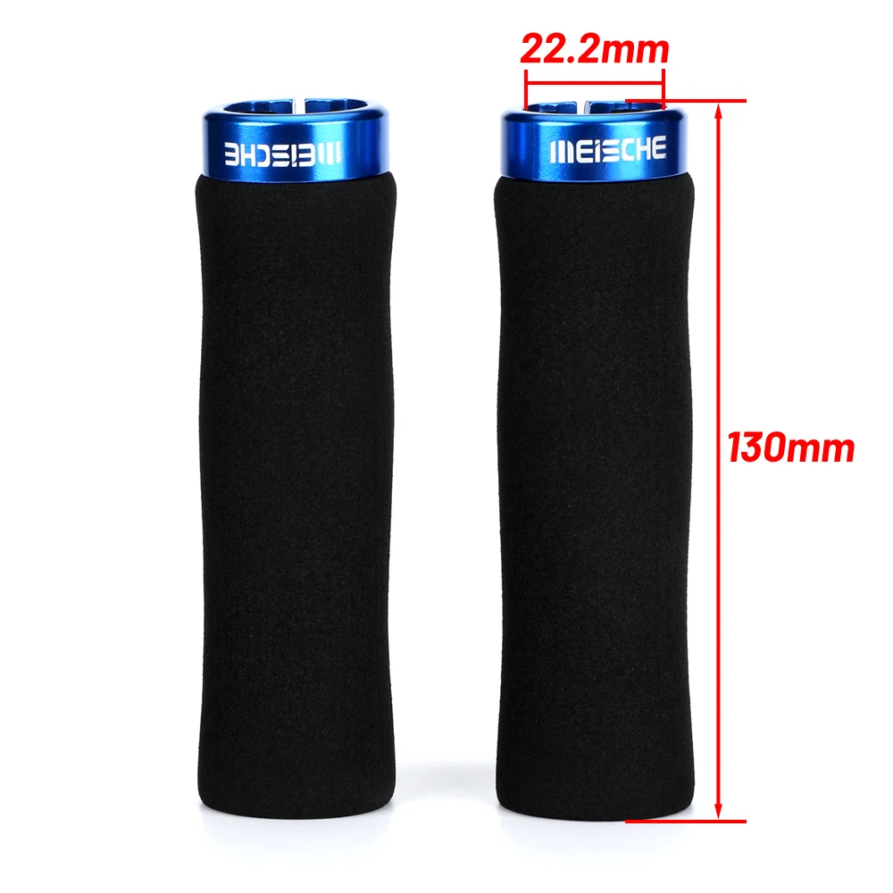 Meische MTB Bike Grips Folding Bicycle Handle Grips Handlebar Ultra Light Single Side Locking Sponge Handgrip Mountain Bike Part