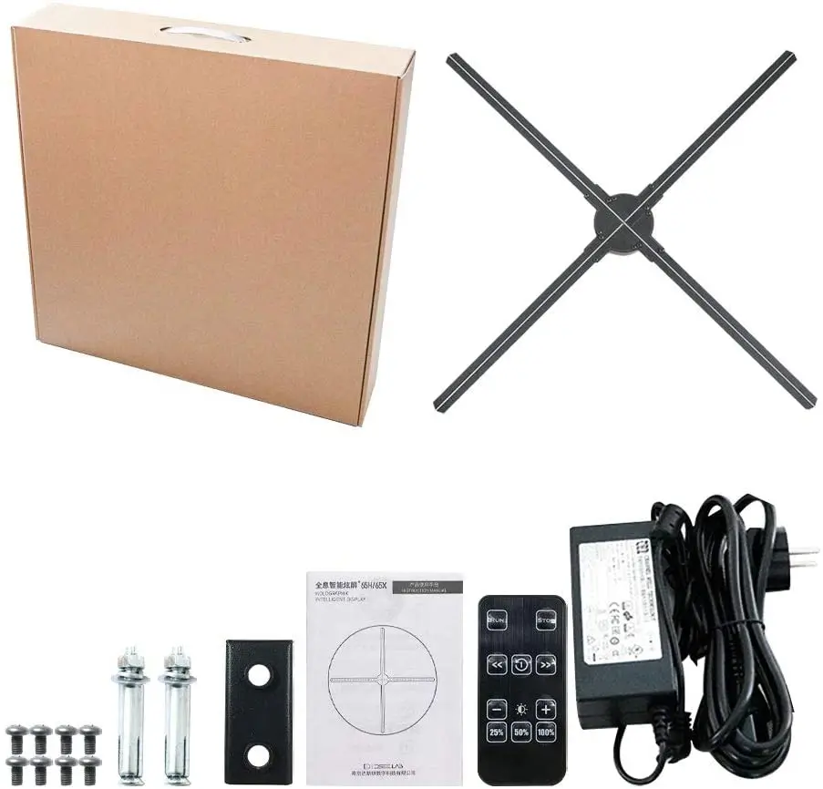 Dseelab 1024*1024 dsee resolução 65x holograma 3d led fã display 3d holograma projetor