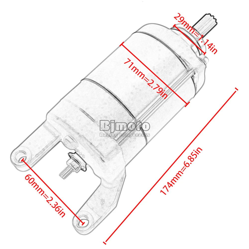 Motorrad-Anlasser für Honda XRE300 TRX400 FourTrax 400 AT CRF250L CBR250R CBR300R CB300F ABS CBR600 CBR600RR CRF250 – Detail 10