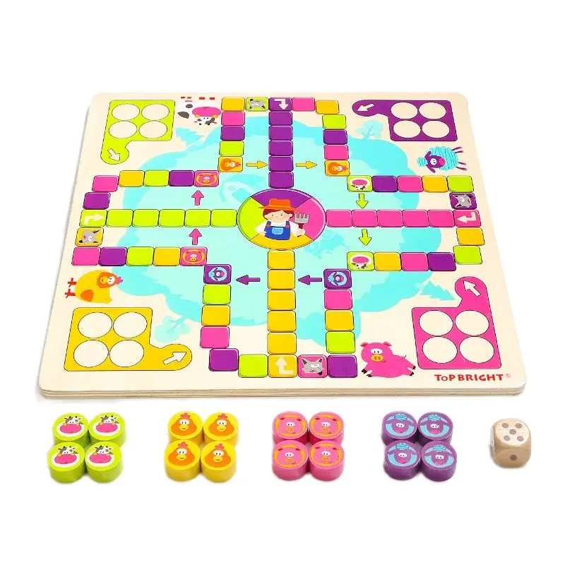 

Parent-child board games happy farm flying chess table games interesting chess puzzle interactive toys children checkerboard