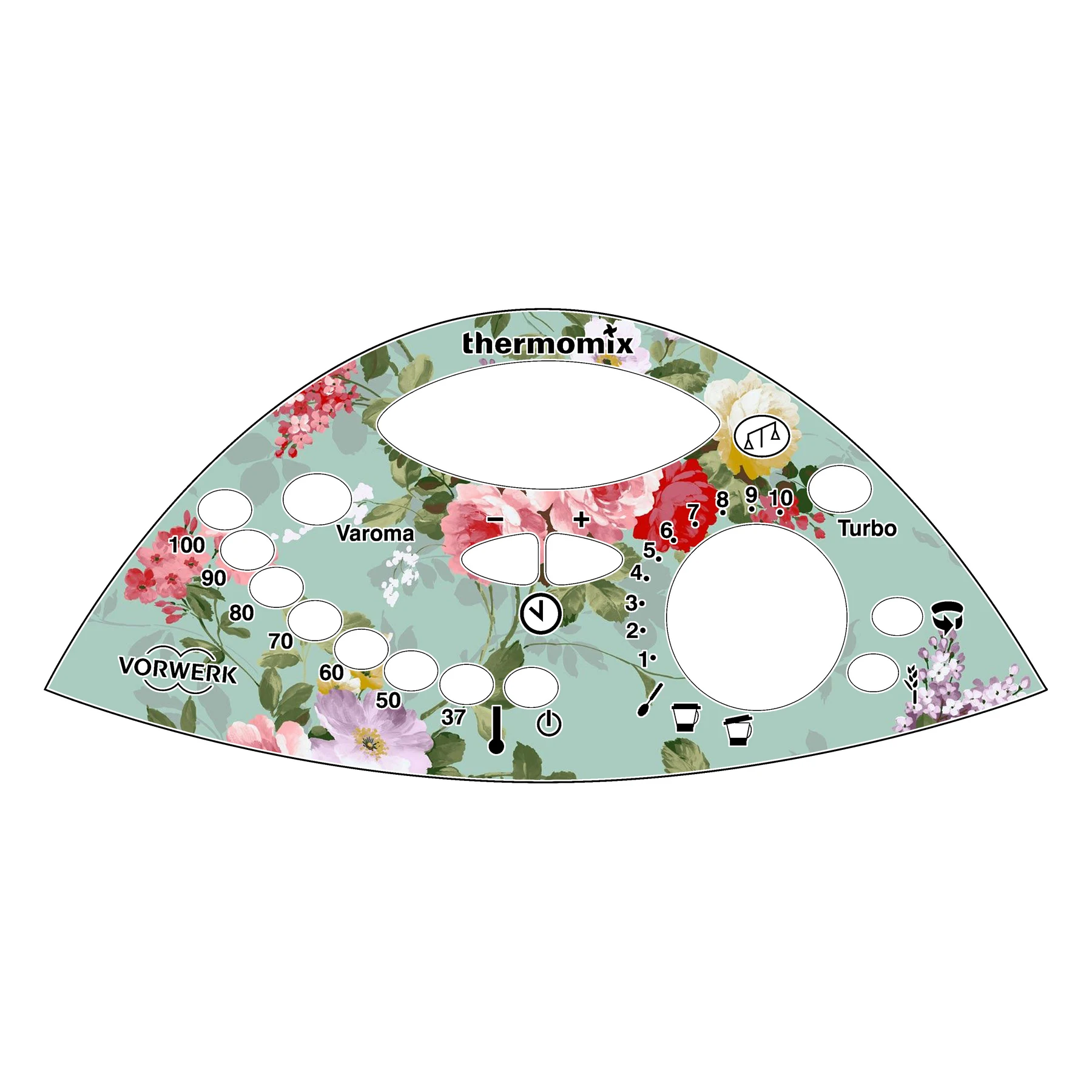 الفينيل إصلاحات محو ، ملصقا الجبهة لوحة ، لوحة التحكم ، زر ل THERMOMIX TM31 نموذج خمر