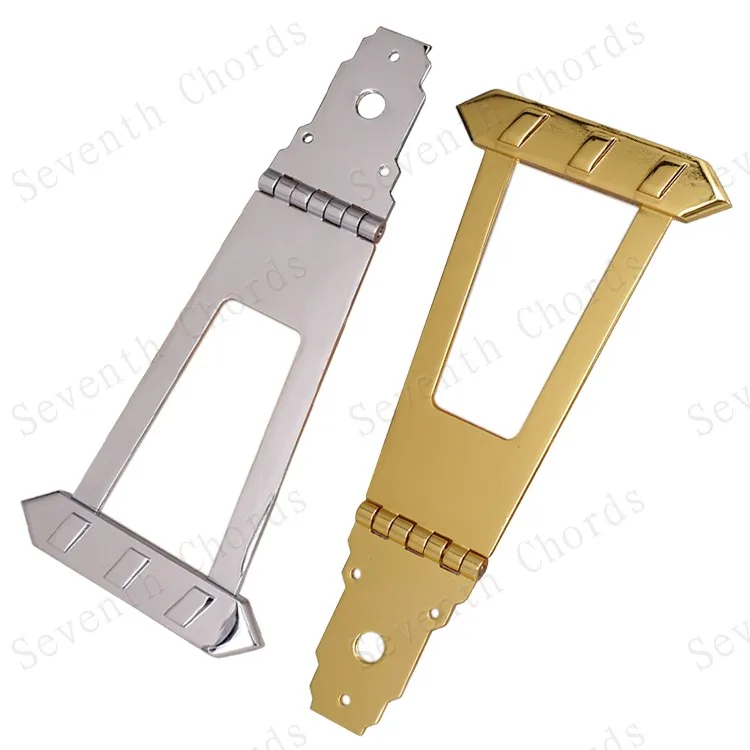 A Set 6 Strings Jazz Archtop Trapeze Tailpiece Bridge for Hollow Semi Hollow Guitar - Guitar parts