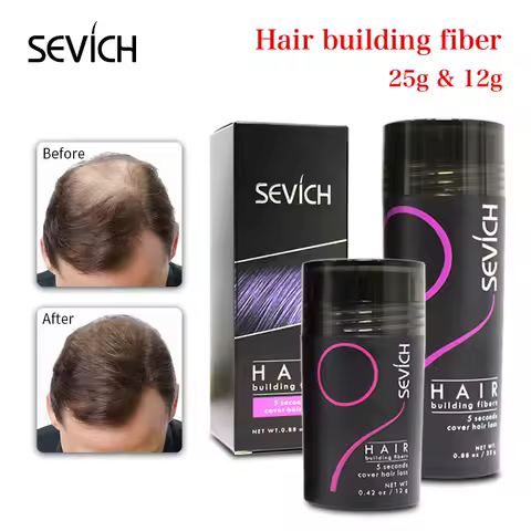 Sevich 12g &amp; 25g Hair Building Fiber Keratin Fiber Hair Instant Concealer Hair Loss Product Extension Thicken Hair 10 Colors