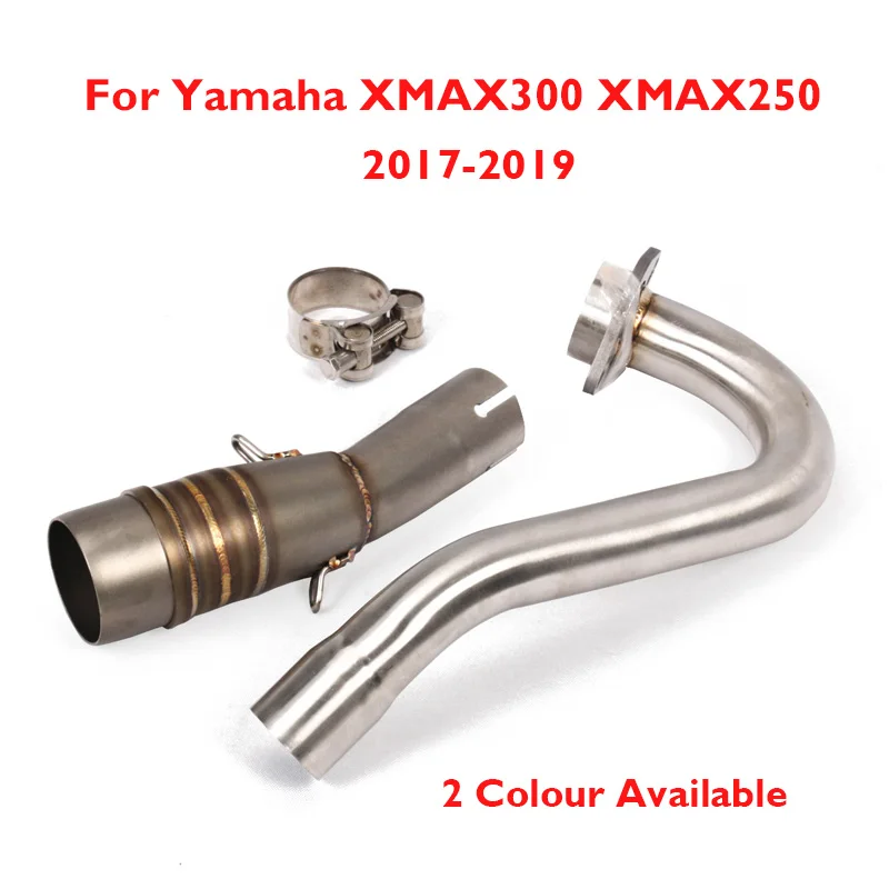 

Motorcycle Exhaust Pipe Stainless Steel Connecting Link Tube Front Header Section Tube for Yamaha XMAX250 XMAX300 2017 2018 2019