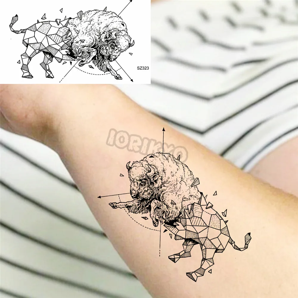 Watercolor Hummingbird Temporary Tattoos For Women Girls Realistic Panda Scorpion Fake Tattoo Sticker Hand Body Tatoos Small