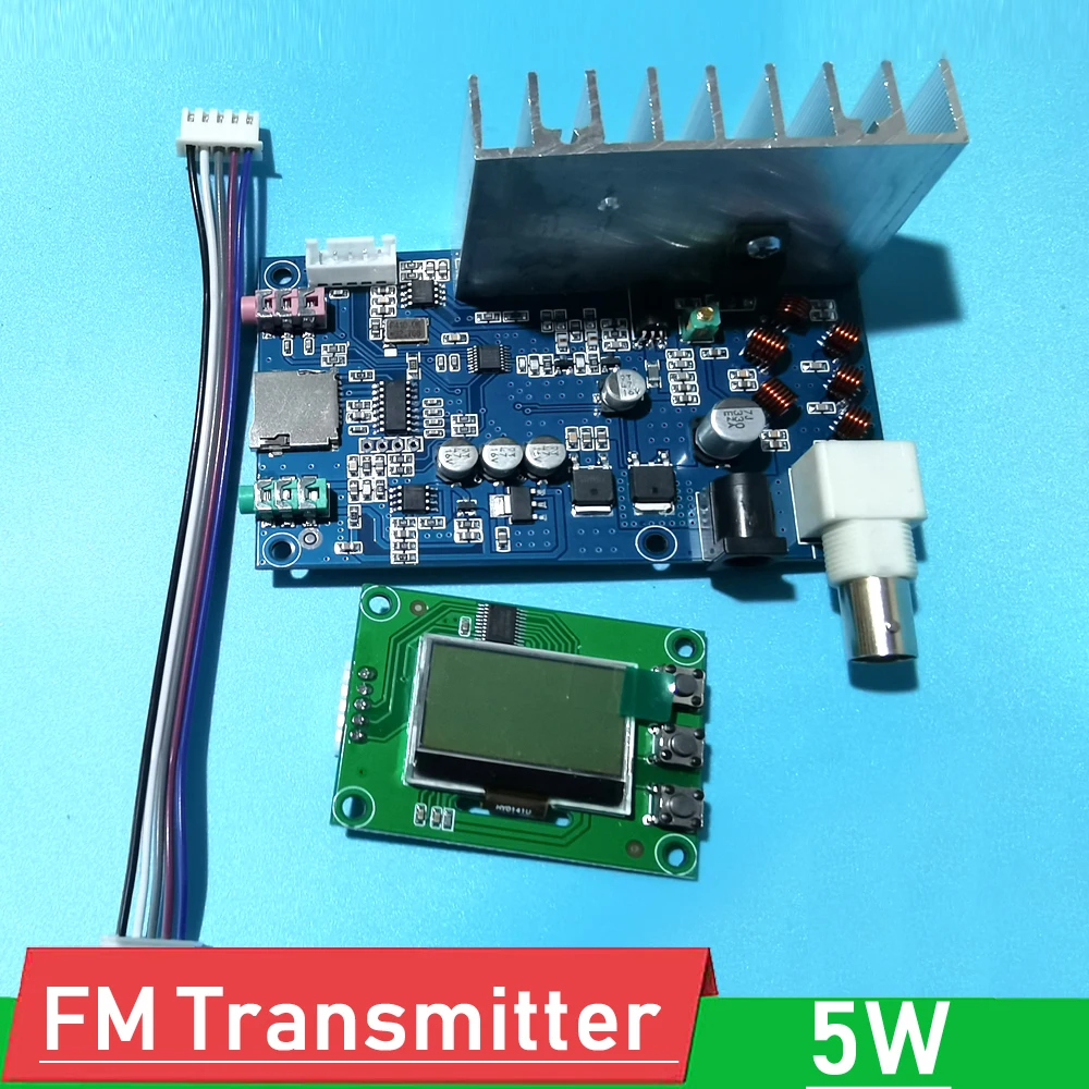 5W nadajnik FM PLL Stereo audio 76-108MHz częstotliwość cyfrowy wyświetlacz LCD stacja radiowa odbiornik GP antena HAM