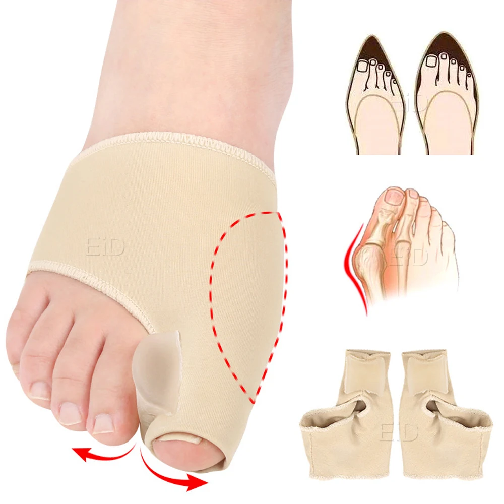 EiD 1Pair Big Bone Orthopedic Bunion Correction Pedicure Socks Silicone Hallux Valgus Corrector Braces Toes Separator Feet Care