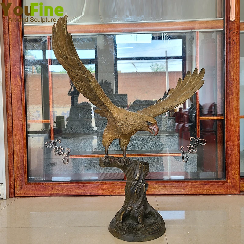 

Large Bronze Eagle Statue Bronze Eagle Sculpture Animal Bronze Casting Art Crafts For Home Decoration Ornament Gifts