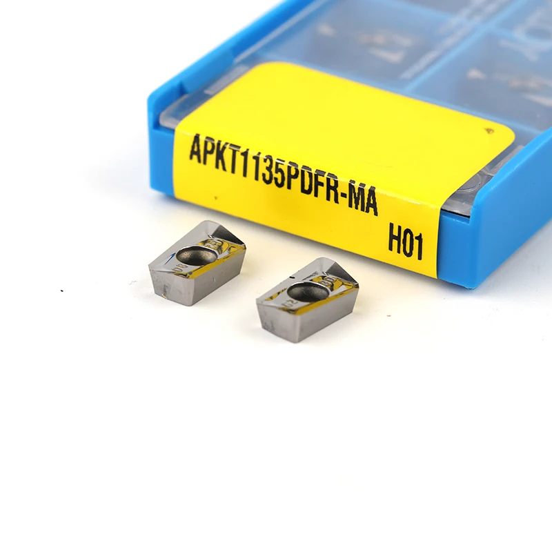 10pcs APKT1135 MA H01 di Alluminio Inserti In Metallo Duro Fresatura per Viso Mill BAP 300R Fresatura Taglierina di Rame di Alluminio Strumento