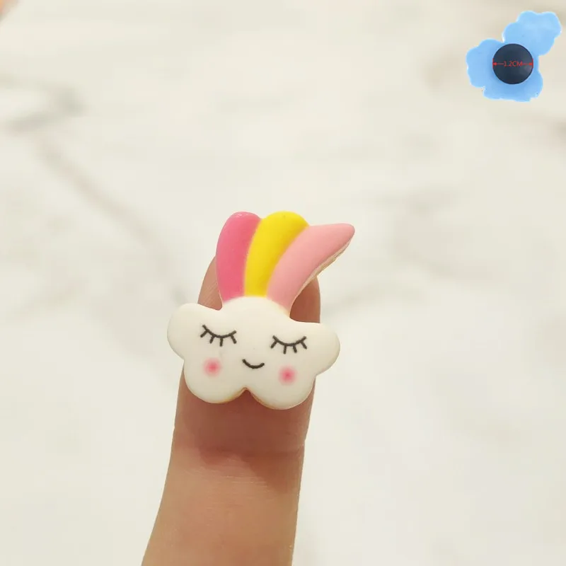 1 Buah Sepatu Resin Pelangi Unicorn Pelangi Dekorasi Sepatu Cocok Gelang Aksesori Anak-anak X-mas Hadiah Pesta Lucu