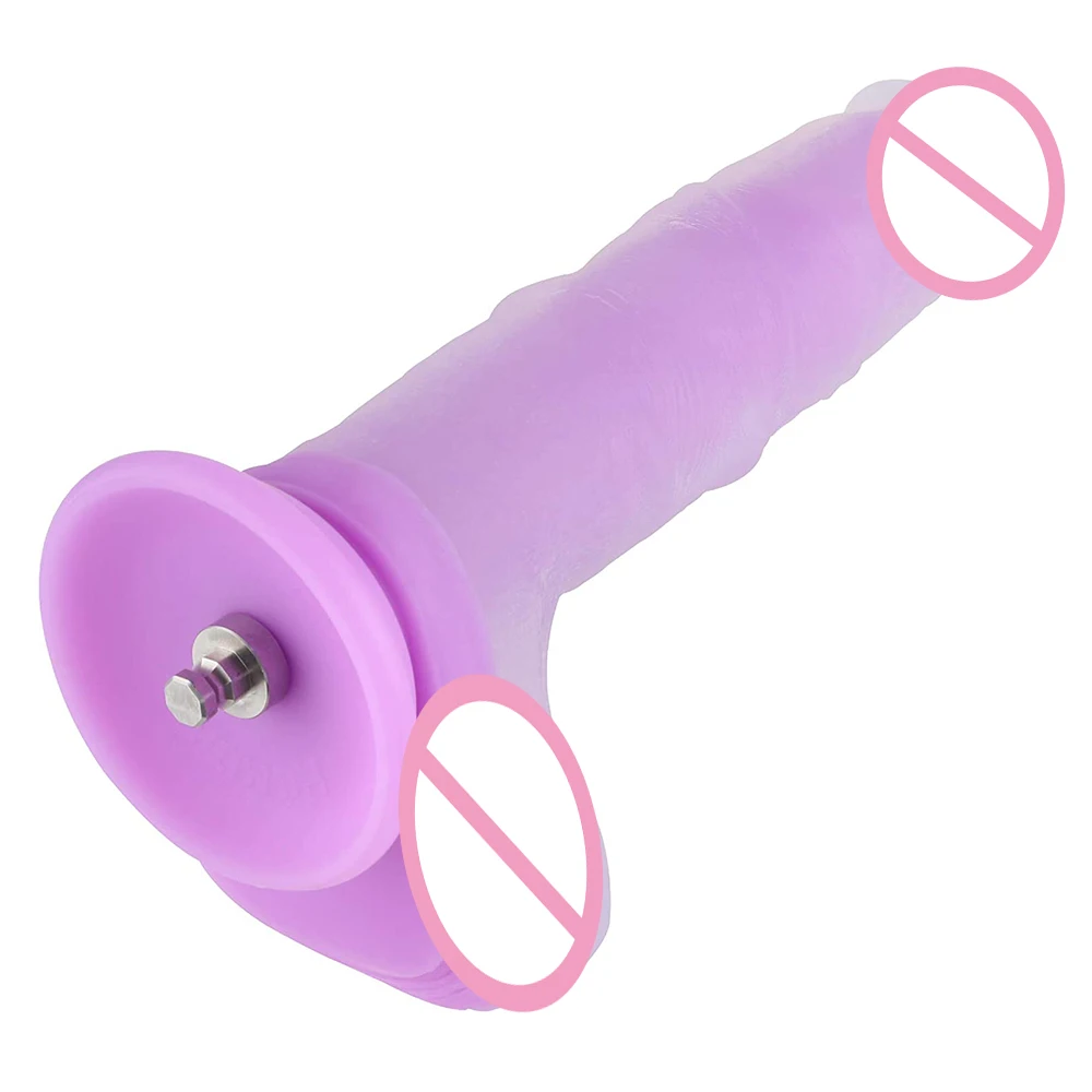 

Hismith 20cm Glow Dildo, Grows in The Dark Silicone Dong with KlicLok System, 16cm Insert-able Length, Diameter 4cm, Rose Red