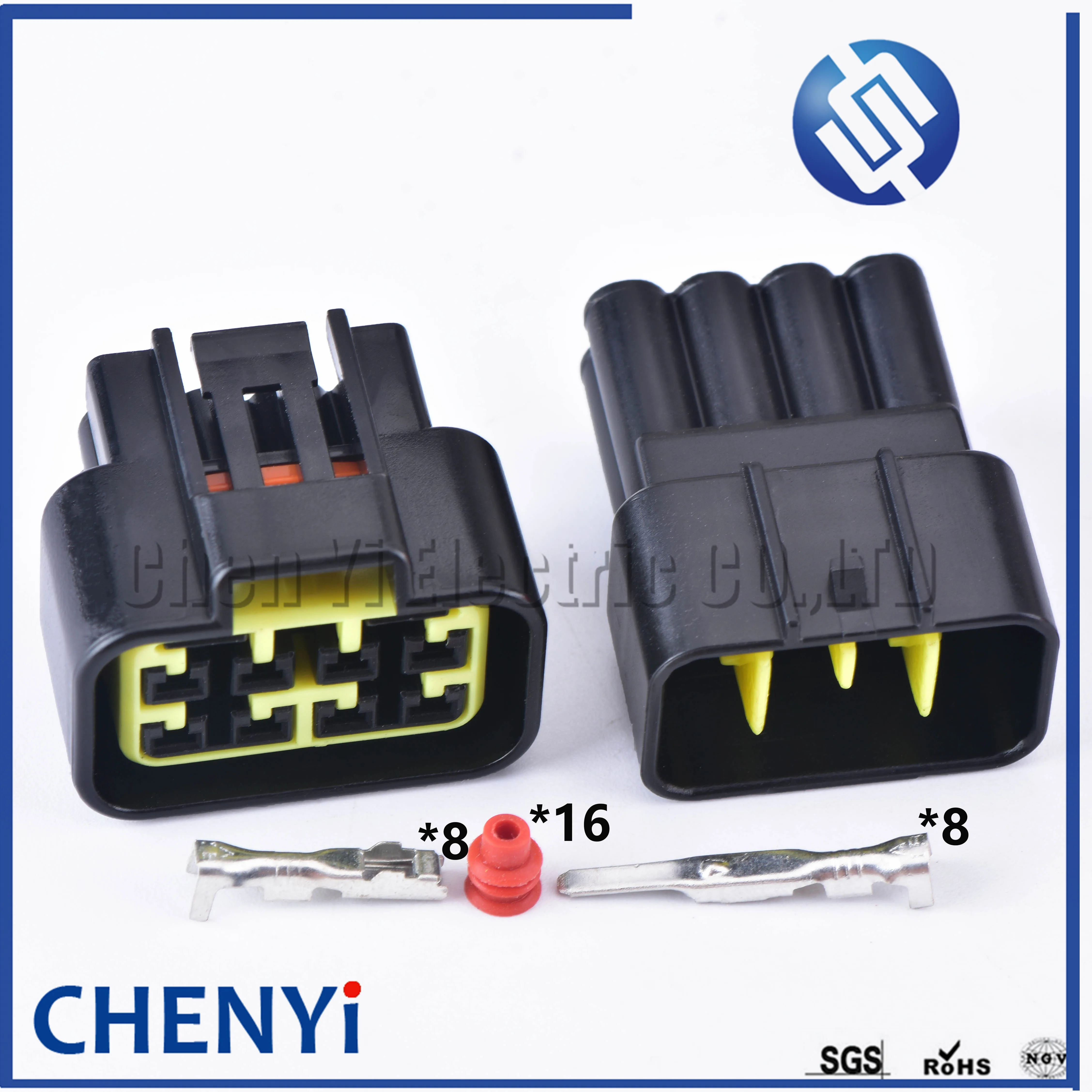 5 Sets 8 Pin Furukawa Male or Female 2.3mm Auto Light Lamp Black Plug Automotive Waterproof Connector FW-C-8F-B FW-C-8M-B