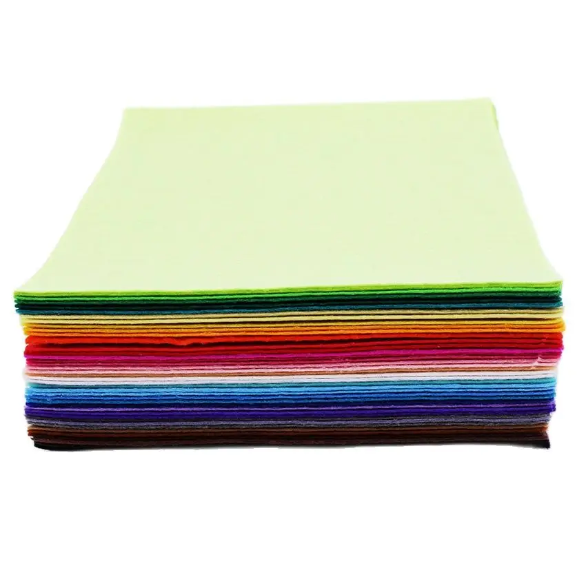 CMCYILING Hard Felt Fabric For DIY Crafts Scrapbook, 1 MM Thickness Polyester Cloth,  Non-Woven 40 Pcs/Lot  20cmx15cm