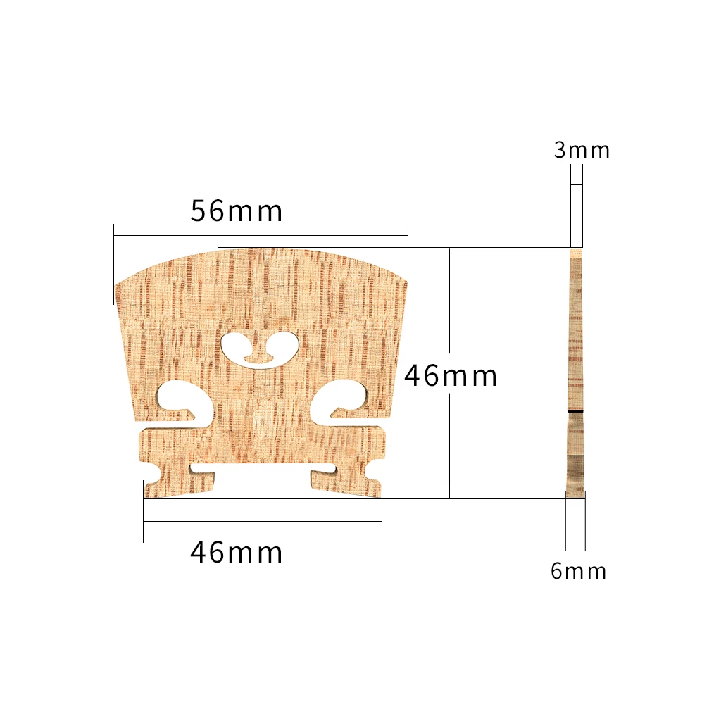 NAOMI 16\'\' Viola Bridge Use The Top AA Grade Snowflake Pattern Maple Bridge Natural Air Drying Viola Parts Accessories