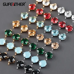 Gufeather M1100、ジュエリーアクセサリー、パス到達、ニッケルフリー、18 18kゴールドロジウムメッキ、銅、5Aガラス、diyペンダントジュエリー、10ピース/ロット