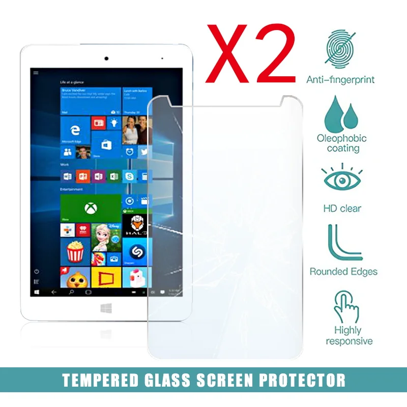 2Pcs Tablet Tempered Glass Screen Protector Cover for Chuwi Hi8 Pro 8.0 incn Tablet Computer Anti-Scratch Explosion-Proof Screen