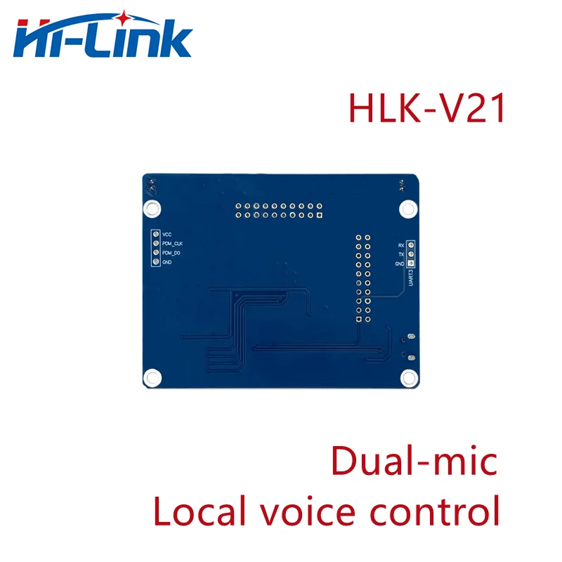 

Free Shipping Hi-Link HLK-V21 Dual-Mic Offline Voice Module Supports SDIO/ADC RoHS Compliant Security/Lighting/Automotive