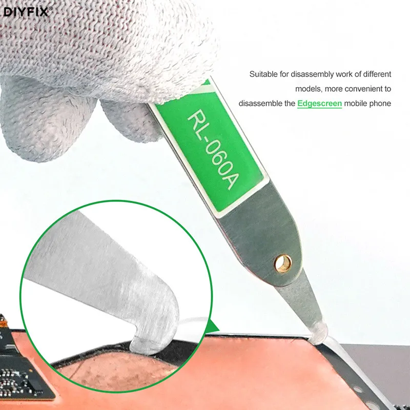 Diyfix flash ferramenta de desmontagem de tela ultrafina, conjunto para reparo de tela de celular com borda