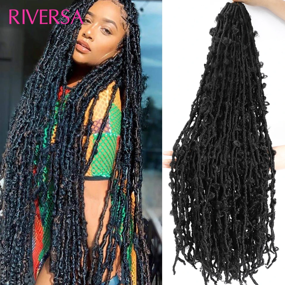 36 Inch Faux Locs Crochet Hair with Butterfly Loop Style Soft Locs Crochets Braids Pre Looped Synthetic Hair Extension for Women