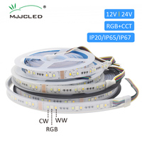 RGBCCT LED Strip 12V Waterproof IP65 DC 24V RGB CCT LED Tube IP67 IP20 5M Lighting Living Room Decration 5050 2835 Flexible Tape