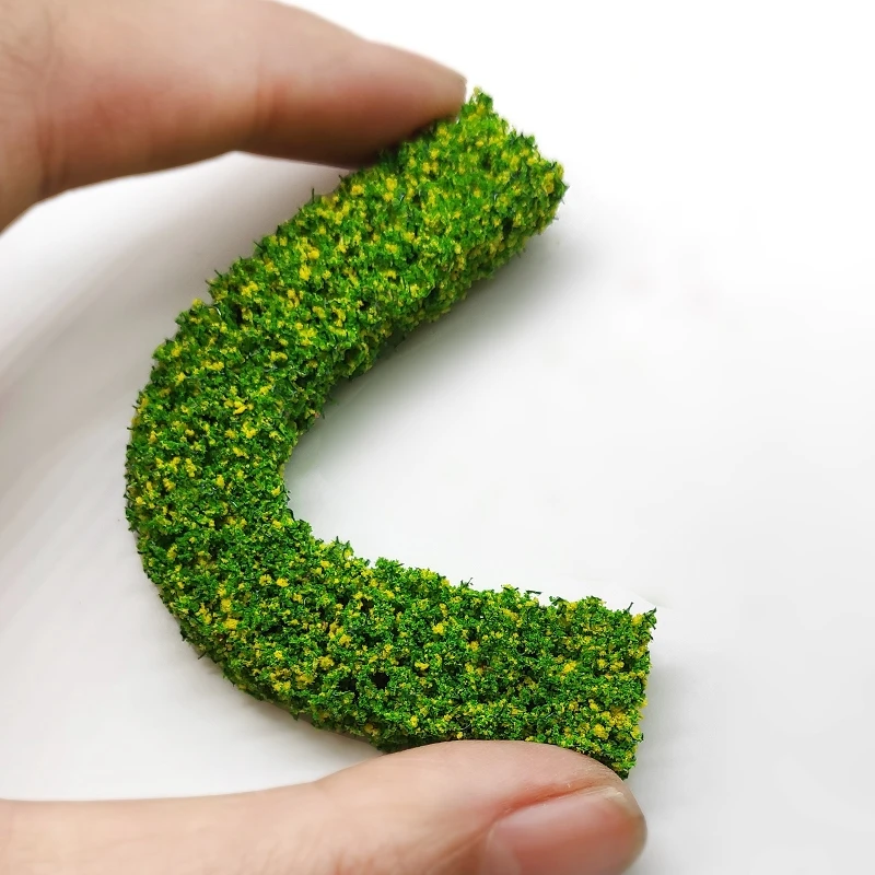 2PCS Shrub Strips Green Sand Table Miniature Model Simulation DIY Materials Grass Fence For Outdoor Indoor Building Diorama