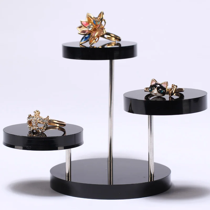 Multi-Layer Acrylic Ring Display Stand Earring Jewelry Holder Rack Gemstone Showcase Mini Anime Action Figure Storage Shelf