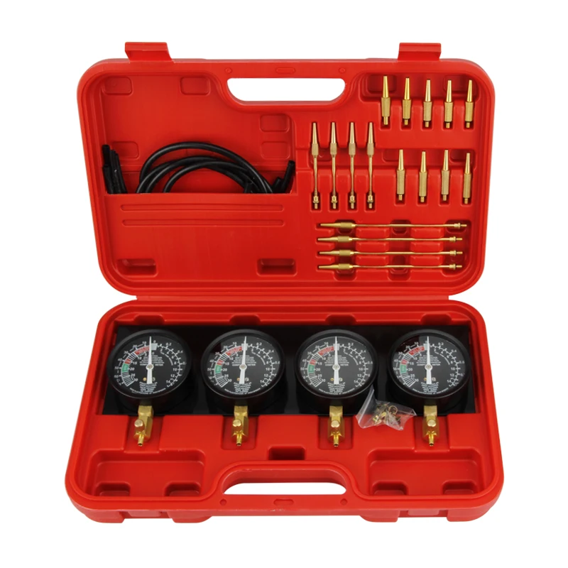 Universal Professional 4 Gauge Fuel Vacuum Carburetor Synchronizer Set for Motorcycle Repair Tools Diagnostic Test Tool Balancer