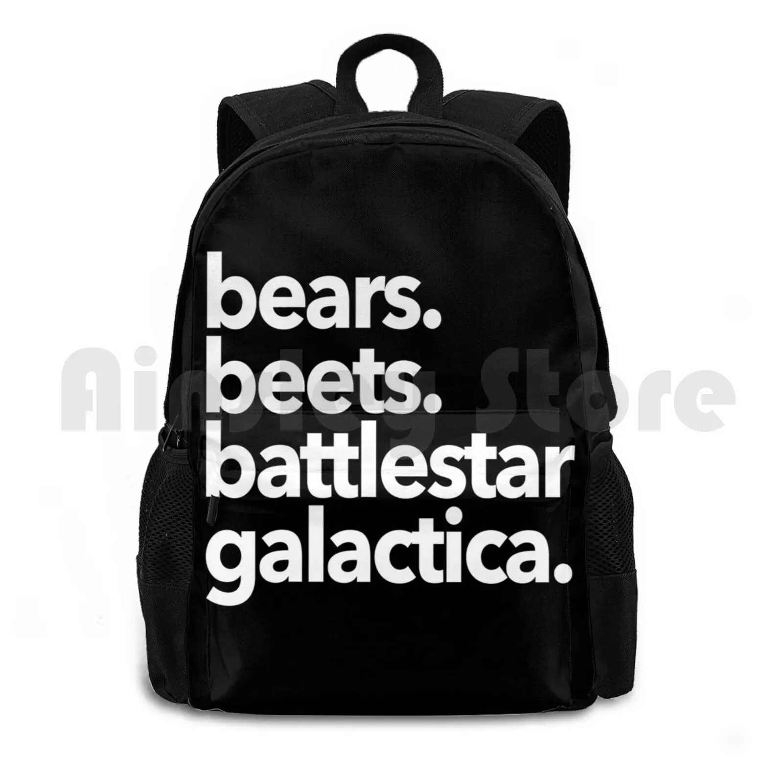 

Bears. Beets. Battlestar Galactica. ( White Variant ) Outdoor Hiking Backpack Riding Climbing Sports Bag Office Michael Michael