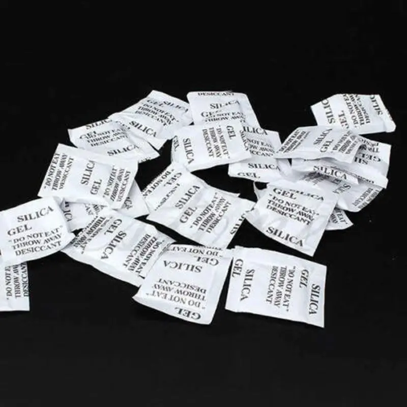 100 Packets Lot Silica Gel Sachets Desiccant Pouches Drypack Ship Drier  for Camera Equipments Photo Albums Computer Media