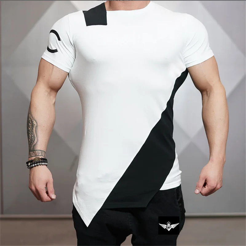 Summer fitness sports short-sleeved casual clothing stretch tight training T-shirt compression clothing quick-drying wicking