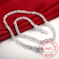 925 Sterling Silver 5mm 20 inch Chain Necklace For Men Women Charm Wedding Engagement Party Fine Jewelry