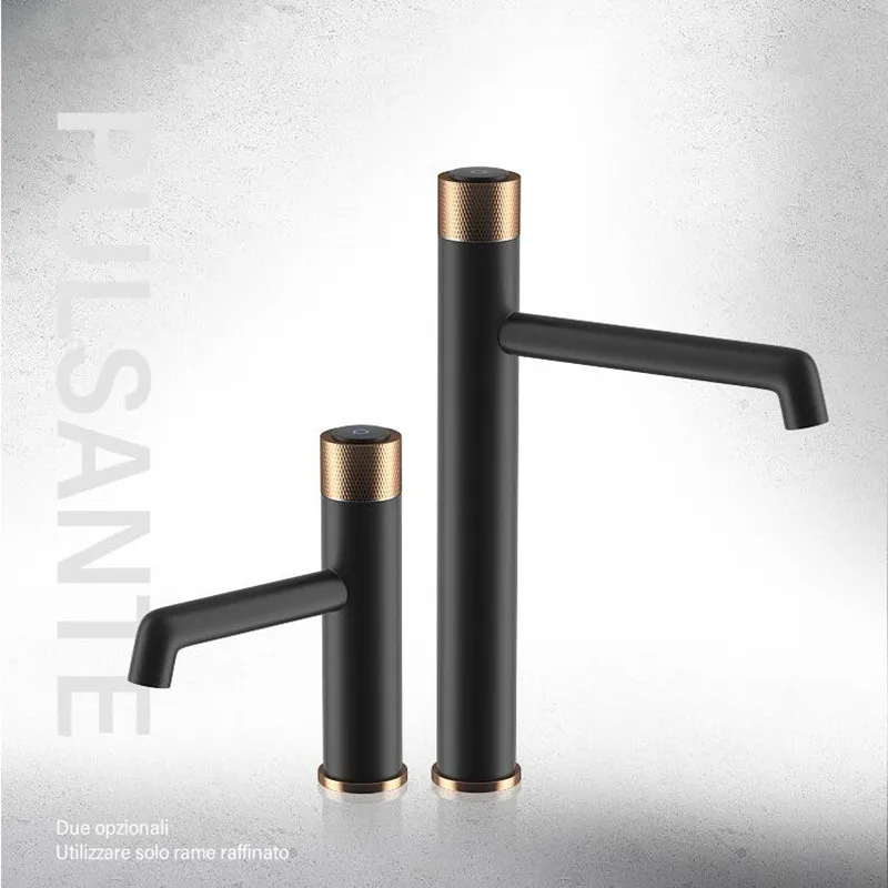 New Arrival Brass Gold White Black Thermostatic Bathroom single lever hot cold basin faucet Toilet Sink Faucet Water Crane Mixer