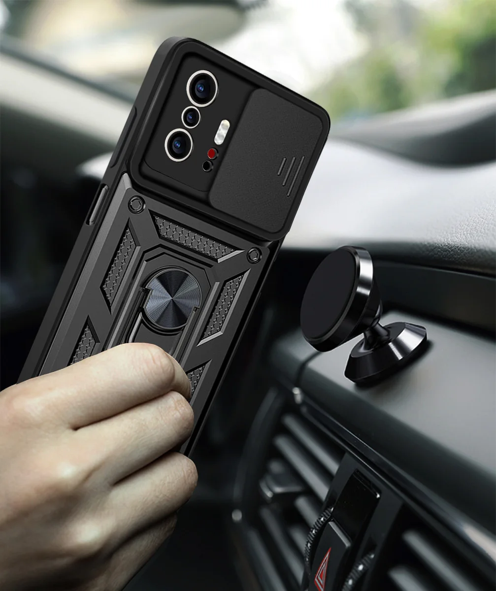 Shockproof Armor Case Coque For Lenovo K13 Pro K13 Note Pro Car Magntic Stand Ring Push Pull Camera Protector Case