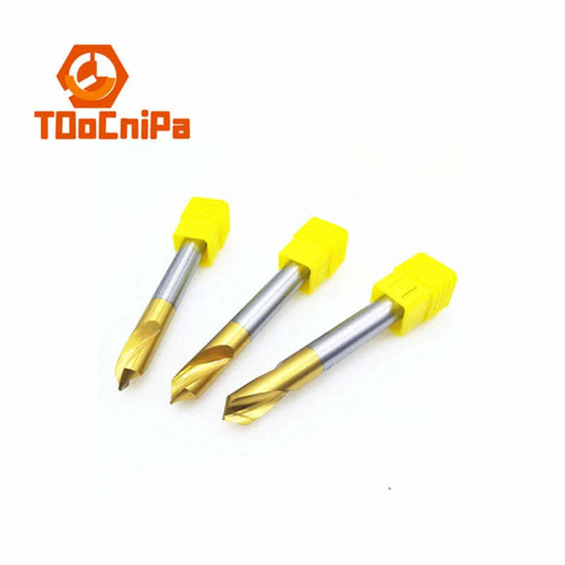 5 PCS High-speed steel High-quality titanium plated center drill 90 degree 3-20mm Chamfer knife chamfer drill bit