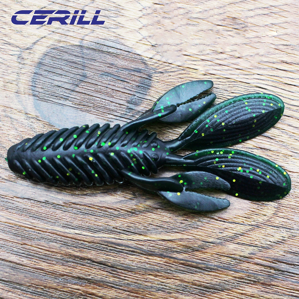 

Cerill 10 PCS 90mm Craw Shrimp Soft Fishing Lure Silicone Bait Wobbler Jigging Bass Pike Swivel Twintails Shiner Swimbait Tackle