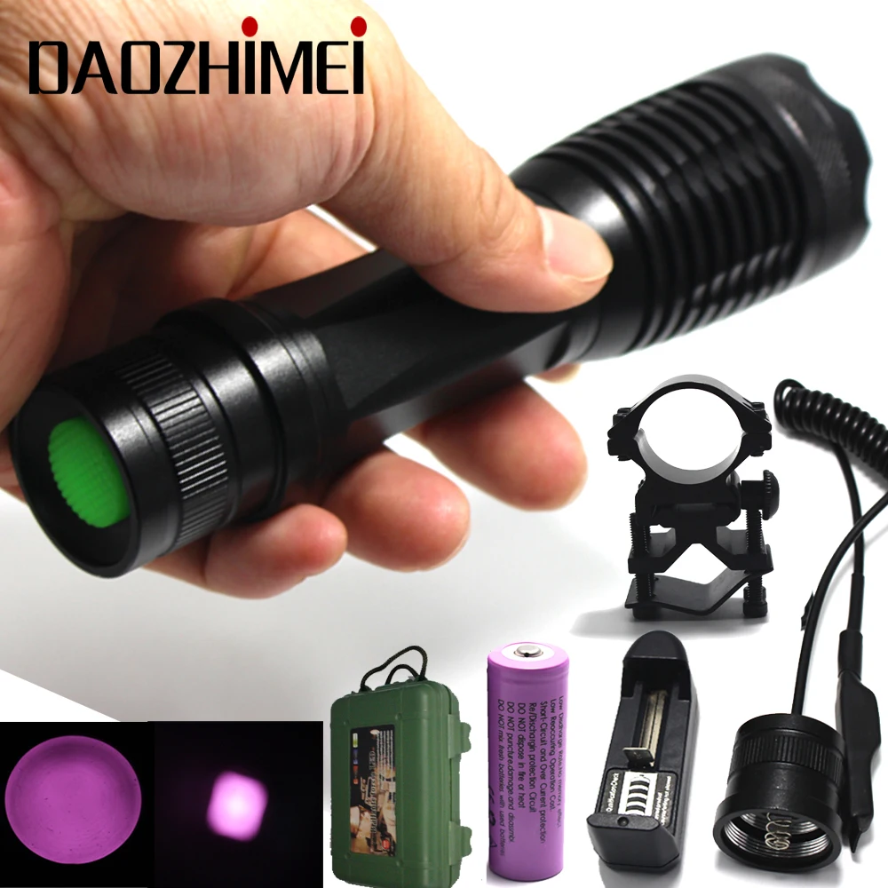 LED Tactical Flashlight 850nm IR Zoom Hunting LED Flashlight 1 modes Night Vision Infrared Radiation Focus Gun Lamp Light