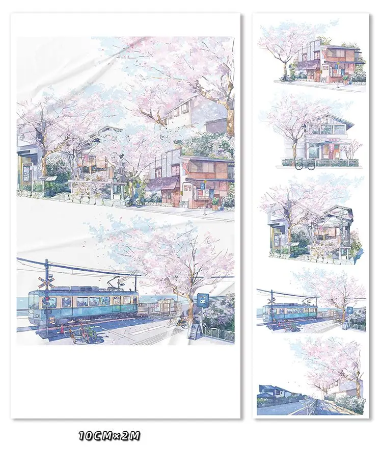 2M Cherry Blossom และรถไฟรถบัส Washi เทป