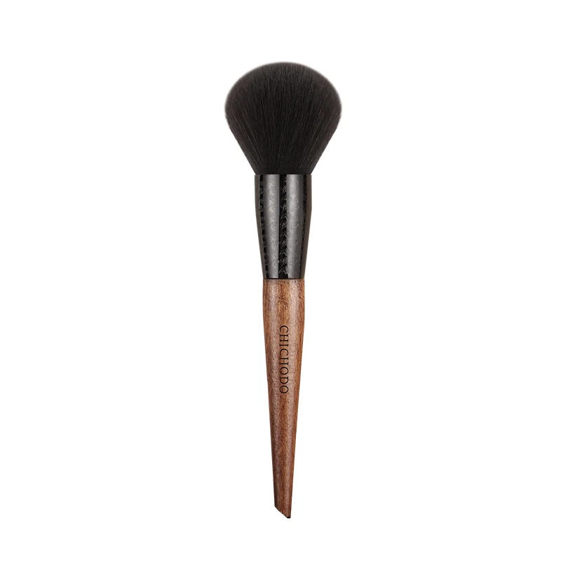 CHICHODO Makeup Brush-Amber Series Carved Tube Brushes-Synthetic Hair Powder Brush-Beauty Tool-Cosmetic Pen-F247