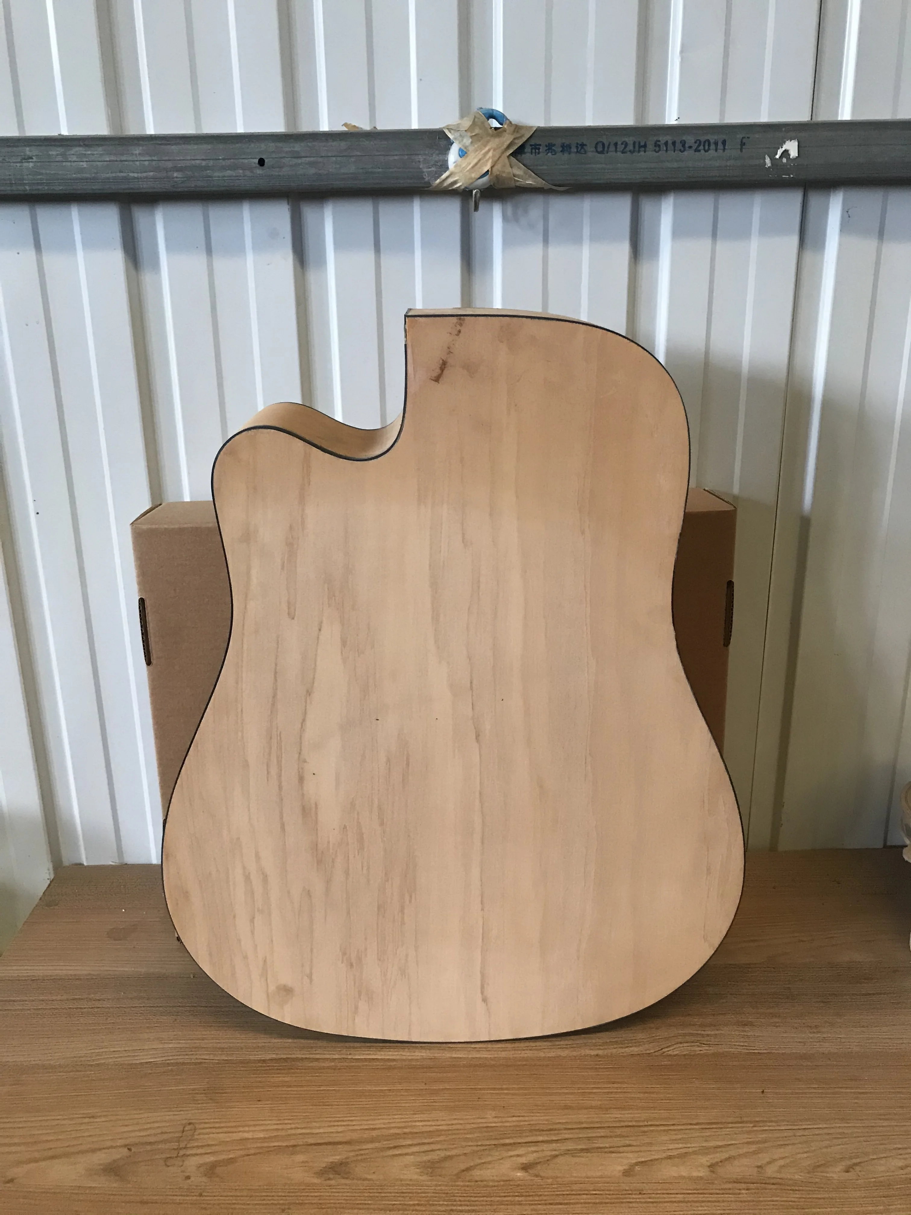 Solid Wood Acoustic Guitar Body, Unfinished Thin Body, Folk Guitar Barrel, White Acoustic Guitar Panel, 41in