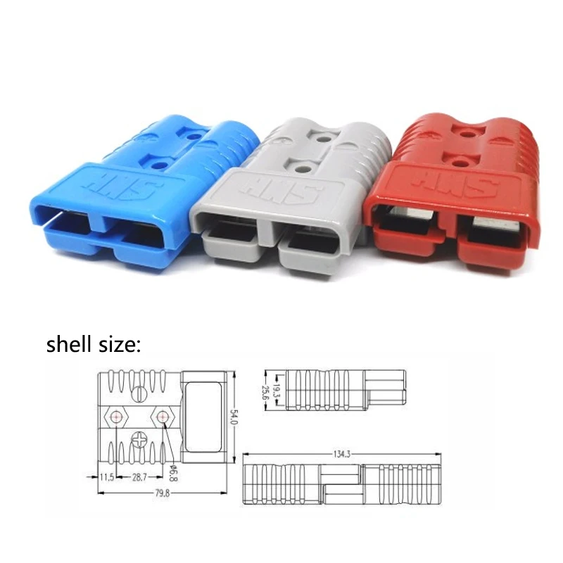 Prise de batterie allergique rapide, connecteur rapide, prise d'alimentation, treuil, allergique, gris, rouge, câble métallique Max 1AWG, 175A, 600V, 2 pièces