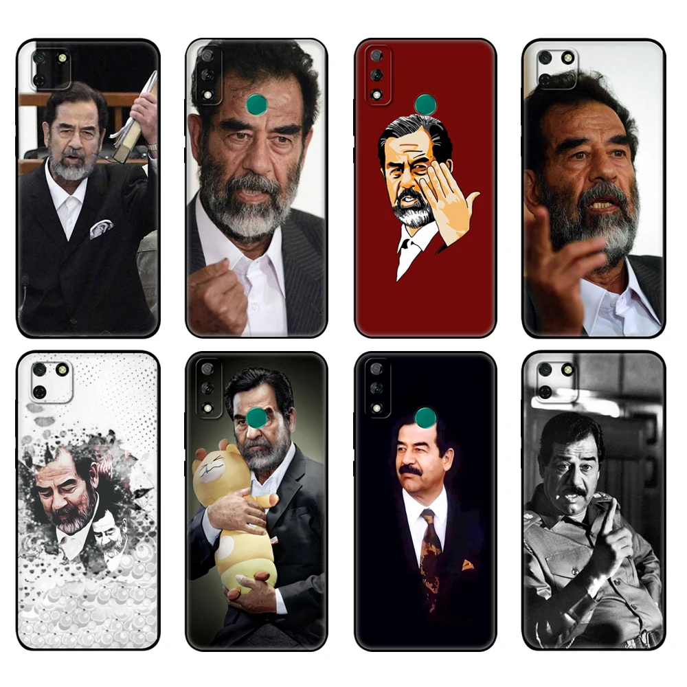 Black tpu Case For Huawei Y9S Y6S Y8S Y5P Y7P Y8P Case For Huawei Y5 lite Prime 2018 Y6 2019 Cover Saddam Hussein Iraq Arabic A