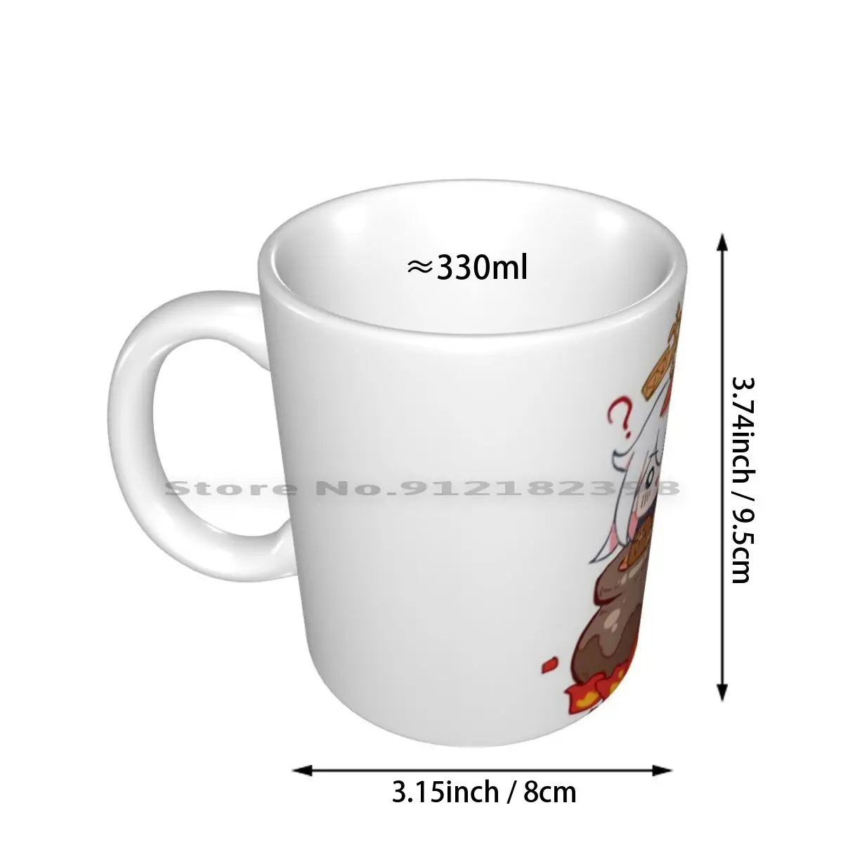 Paimon Genshin Impact Emergency Impact Ceramic Mugs Coffee Cups Milk Tea Mug Cute Paimon Genshin Impact Emergency Food Genshin